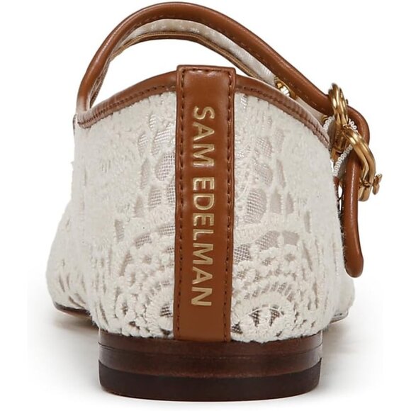 Sam Edelman Womens Floral Crochet Cotton Closed Pointed Toe Ballet Flat Shoes - Picture 3 of 6